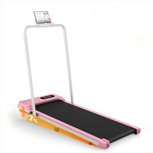 3 in 1 Opvouwbare Loopband - Loopband met 7% helling - Wandelpad 1-8 km/u verstelbaar - 2,5 pk motor - Oppervlak 38,5 x 94 cm - Roze