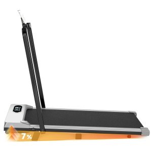 3 in 1 Opvouwbare Loopband - Loopband met 7% helling - Wandelpad 1-8 km/u verstelbaar - 2,5 pk motor - Oppervlak 38,5 x 94 cm - Zilver