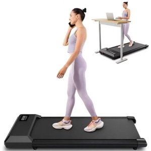 Amolass - Loopband - Wandelband - Voor thuis - Fitness - Elektrisch - 1 t/m 6km/u - Loopoppervlak 90x39cm - Voor onder Bureau