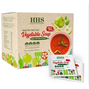 HHS Groentesoep met appelvezels en pittige pepers (Apple Fiber Vegetable Soup) - Caloriearme aanvulling op uw dieet - Gezonde Lichte Soep - 15 g x 20 stuks
