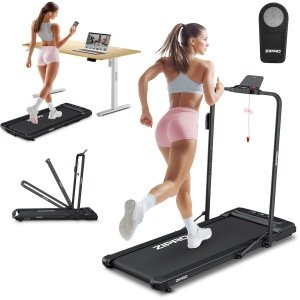 ZIPRO® Newlite Elektrische Loopband 1-10 km/h - Wandelband - Inklapbaar - Cardiotraining -display - Eenvoudig opvouwen naar een verticale positie - Nauwkeurige gegevensmeting - Easy Walk-demping - snel vouwsysteem