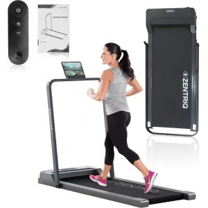 Zentriq Go Loopband - Tot en Met 6 km/u - Lichtgewicht - Geschikt voor Onder Een Bureau - Loopband Inklapbaar - Met Afstandsbediening - Compact & Stil voor Thuisgebruik