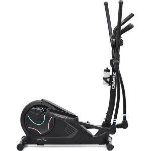Zipro Heat WM Elektromagnetische Crosstrainer, Hartslagsensoren, Gemakkelijk te transporteren, Antislippedalen, Flessenhouder, Homegym, Stabiele structuur, Max. gebruikersgewicht 150 kg, zwart en roze