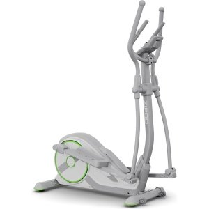 Zipro Wave White Elektromagnetische Crosstrainer, Hartslagsensoren, Gemakkelijk te transporteren, Antislippedalen, Flessenhouder, Homegym, Stabiele structuur, Max. gebruikersgewicht 120 kg, wit en groen
