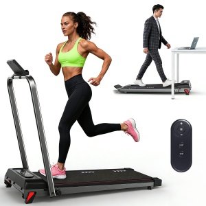 2 in 1 Loopband voor thuis Walking Pad - Met 2,25 pk-motor - 100 kg draagvermogen - 4% helling, 1-10 km/u