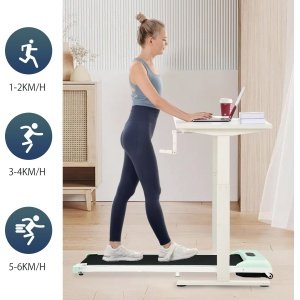 Zubaliya Groene Inklapbare Loopband - 2-in-1 Thuis Fitnessapparaat Met Bluetooth Speaker & LED Display - Snelheid 1-6 Km/u